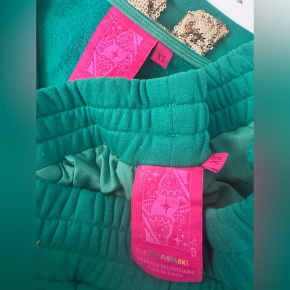 New! QUEEN OF SPARKLES Green and Gold Bow Skirt Set - Picture 10 of 10